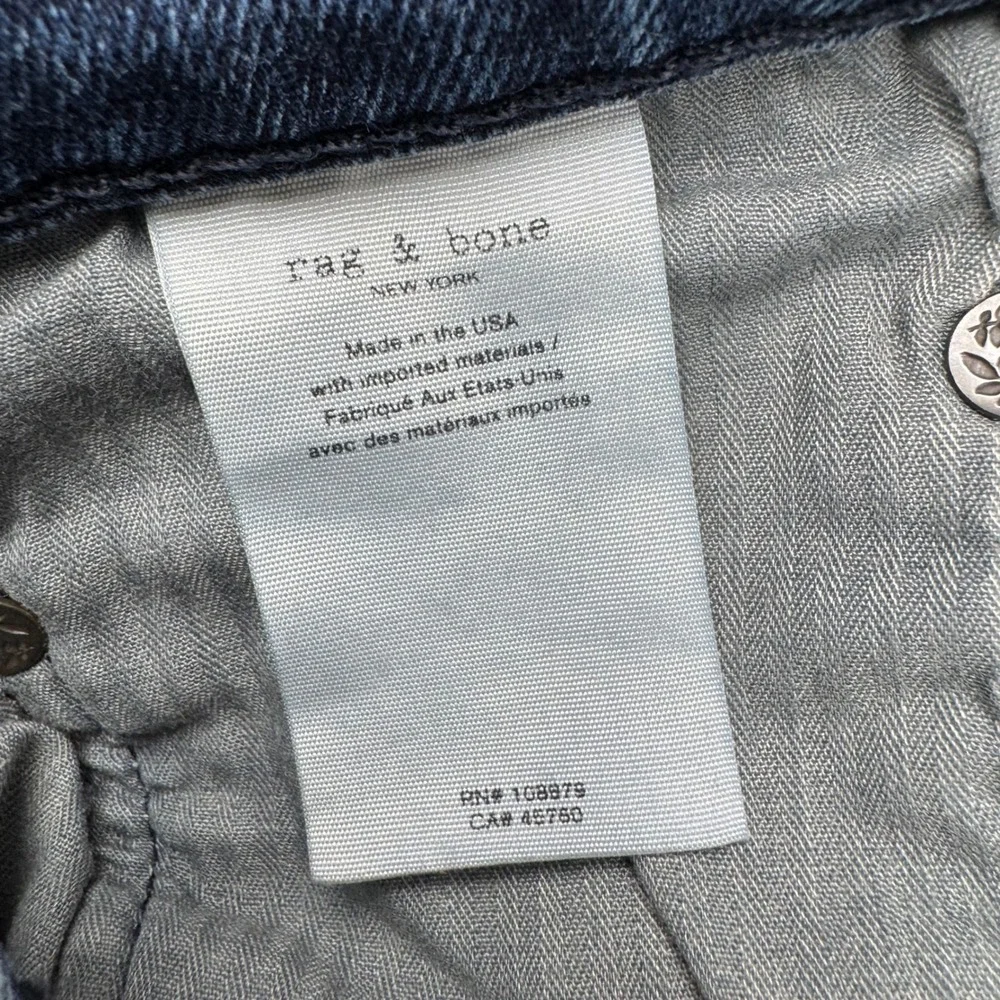 Rag‎ & Bone Fit 1 Extra Slim Jeans Mens 38 Blue Bayview Button Fly Made in USA